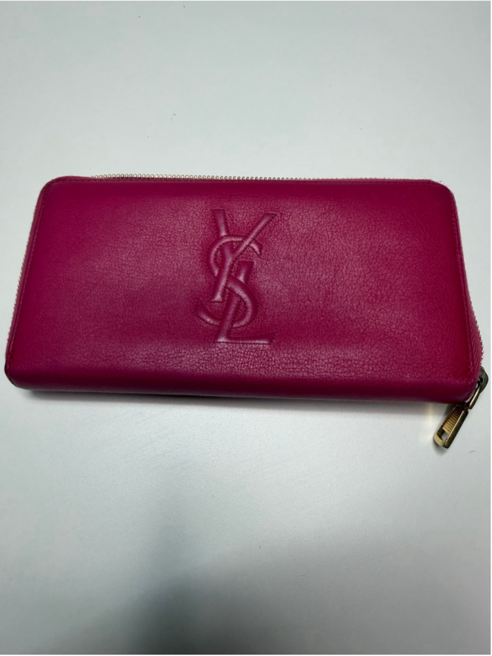 Women's Yves Saint Laurent Wallet One Size Fuchsia Gold